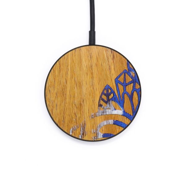 Circle Wood+Resin Wireless Charger - Cassandra (Spring, 640645) For Sale