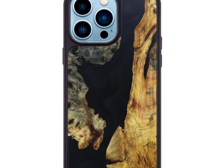 iPhone 14 Pro Max Wood+Resin Phone Case - Anna (Black & White, 639851) Online Hot Sale