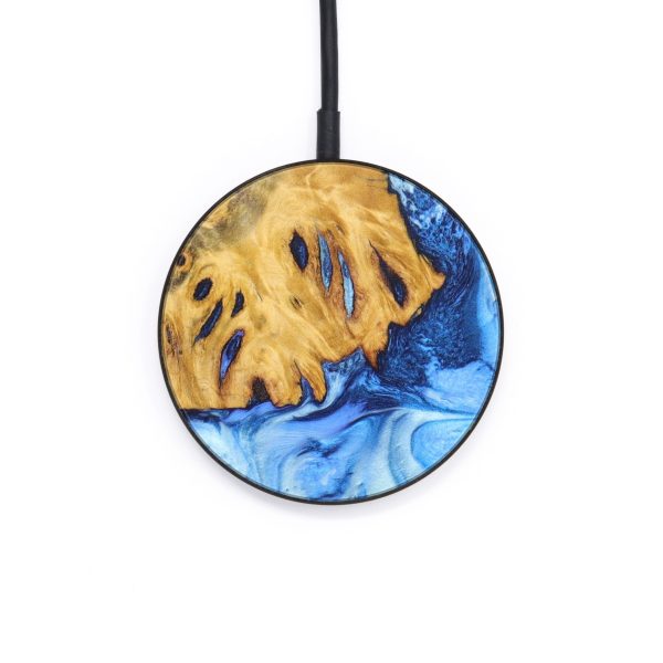 Circle Wood+Resin Wireless Charger - Tasha (Blue, 640109) Fashion