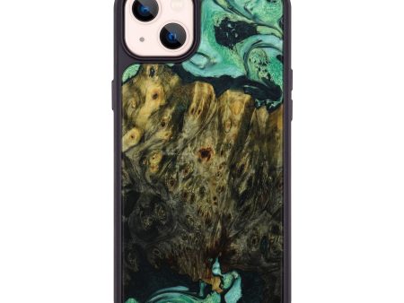 iPhone 14 Plus Wood+Resin Phone Case - Doreen (Green, 642155) Supply