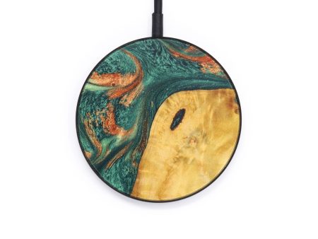 Circle Wood+Resin Wireless Charger - Colt (Green, 637556) For Sale