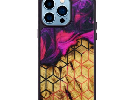 iPhone 14 Pro Max Wood+Resin Phone Case - Earl (Galaxy, 639172) Fashion