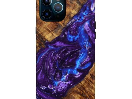 iPhone 12 Pro Max Wood+Resin Live Edge Phone Case - Alicia (Purple, 641035) on Sale