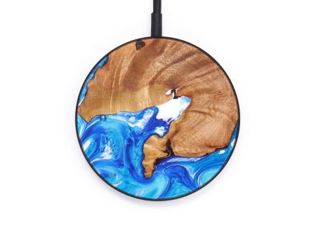 Circle Wood+Resin Wireless Charger - Rihanna (Blue, 637904) Supply