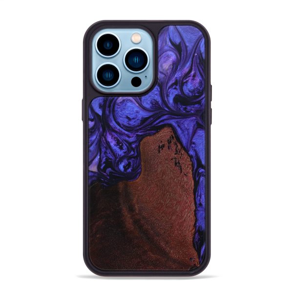 iPhone 14 Pro Max Wood+Resin Phone Case - Denise (Purple, 641349) Online