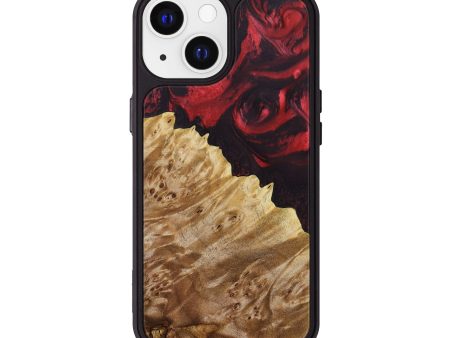 iPhone 13 Wood+Resin Phone Case - Zayn (Red, 640961) Online Hot Sale