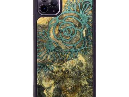 iPhone 11 Pro Max Wood+Resin Phone Case - Teresa (Spring, 640201) For Sale