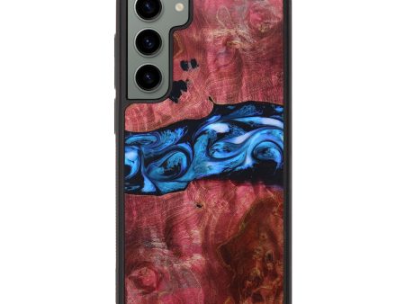 Galaxy S23 Plus Wood+Resin Phone Case - Ezra (Blue, 639514) For Cheap