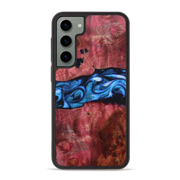 Galaxy S23 Plus Wood+Resin Phone Case - Ezra (Blue, 639514) For Cheap