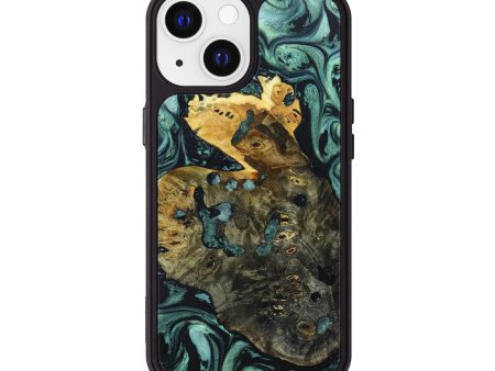 iPhone 13 Wood+Resin Phone Case - Genesis (Green, 638882) Supply