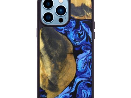 iPhone 14 Pro Max Wood+Resin Phone Case - Willis (Galaxy, 637987) Fashion