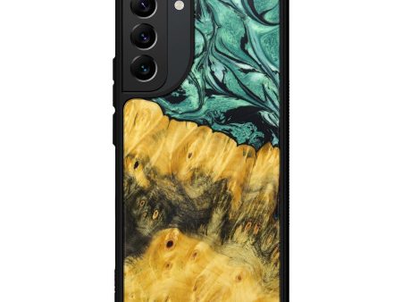 Galaxy S22 Plus Wood+Resin Phone Case - Claudia (Green, 637653) Supply