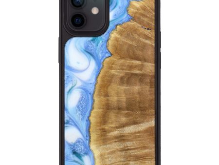 iPhone 12 Wood+Resin Phone Case - Devon (Blue, 639440) Cheap