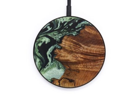 Circle Wood+Resin Wireless Charger - Kerry (Green, 640672) Cheap