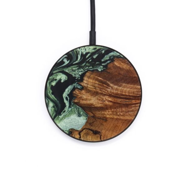 Circle Wood+Resin Wireless Charger - Kerry (Green, 640672) Cheap