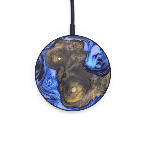 Circle Wood+Resin Wireless Charger - Claire (Blue, 637832) Online