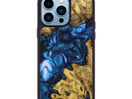 iPhone 14 Pro Max Wood+Resin Phone Case - Sondra (Blue, 639503) Online