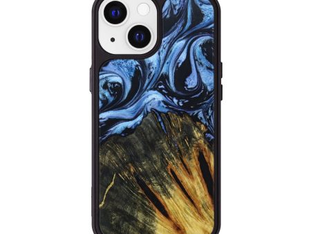 iPhone 13 Wood+Resin Phone Case - Nehemiah (Blue, 639550) Online Sale