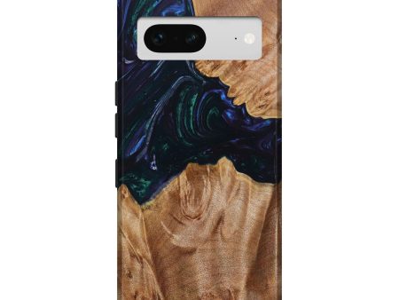 Pixel 7 Wood+Resin Live Edge Phone Case - May (Blue, 641071) Online Sale