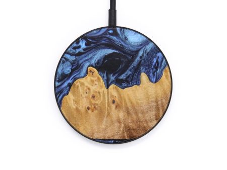 Circle Wood+Resin Wireless Charger - Scarlett (Blue, 640161) Online Sale