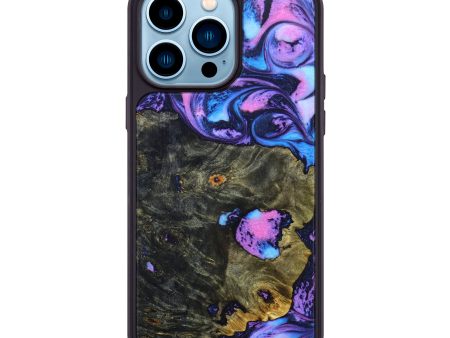 iPhone 14 Pro Max Wood+Resin Phone Case - Cindy (Purple, 639554) Online now