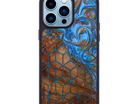 iPhone 14 Pro Max Wood+Resin Phone Case - Rosalie (Pattern, 643221) Online