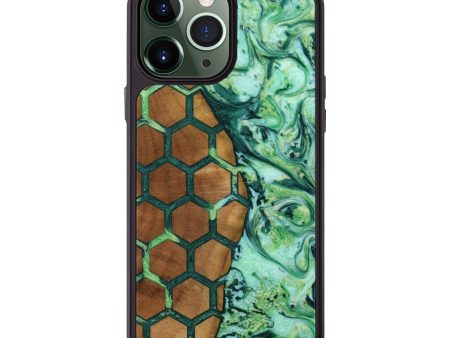 iPhone 13 Pro Max Wood+Resin Phone Case - Ximena (Pattern, 643229) on Sale