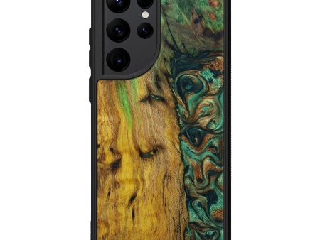 Galaxy S22 Ultra Wood+Resin Phone Case - Craig (Green, 643270) For Discount