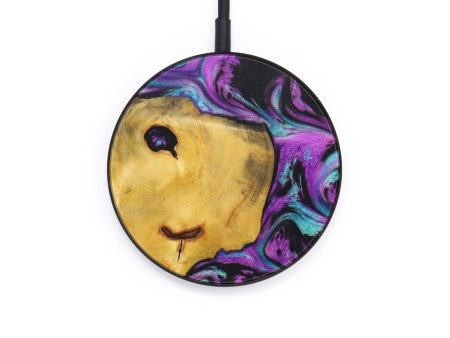 Circle Wood+Resin Wireless Charger - Kent (Purple, 637844) For Discount