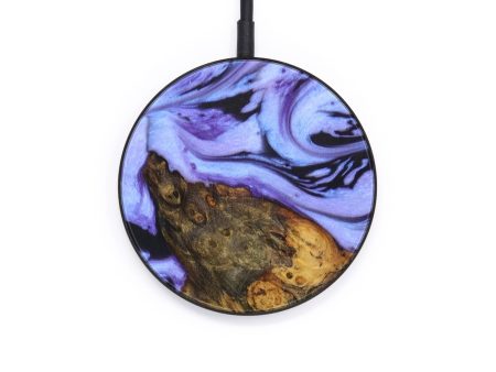 Circle Wood+Resin Wireless Charger - Rafael (Purple, 637852) Online now