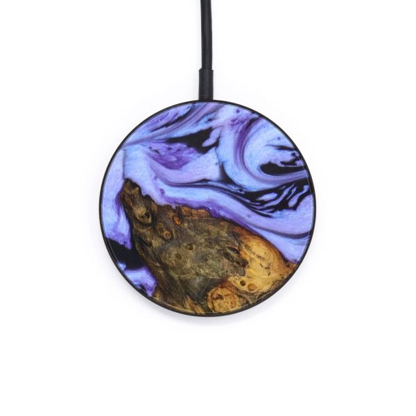 Circle Wood+Resin Wireless Charger - Rafael (Purple, 637852) Online now