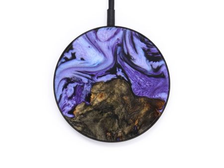 Circle Wood+Resin Wireless Charger - Briella (Purple, 637860) Sale