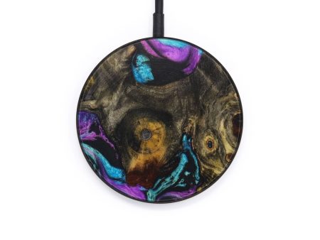 Circle Wood+Resin Wireless Charger - Gabrielle (Purple, 637854) Fashion