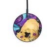 Circle Wood+Resin Wireless Charger - Sandy (Purple, 637845) Hot on Sale