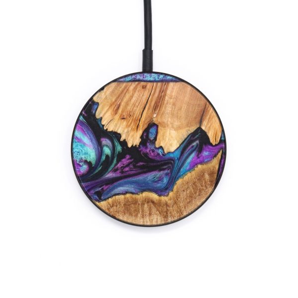 Circle Wood+Resin Wireless Charger - Patsy (Purple, 637858) For Discount